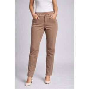 Sabrina Lauren Tan Stretch Twill Slim Ankle Pants Size 6 ￼